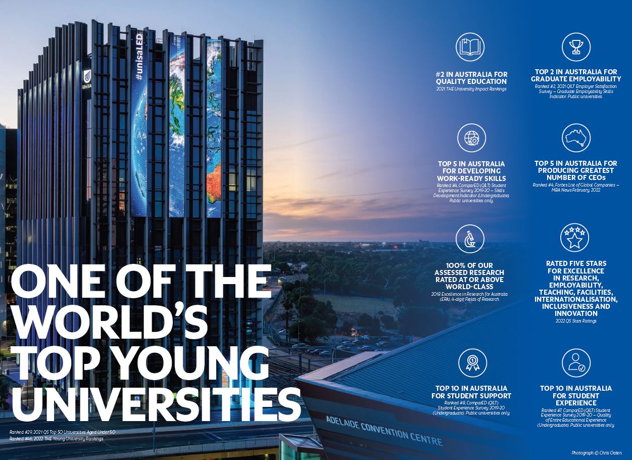 Information about why the University of South Australia is a great study choice.