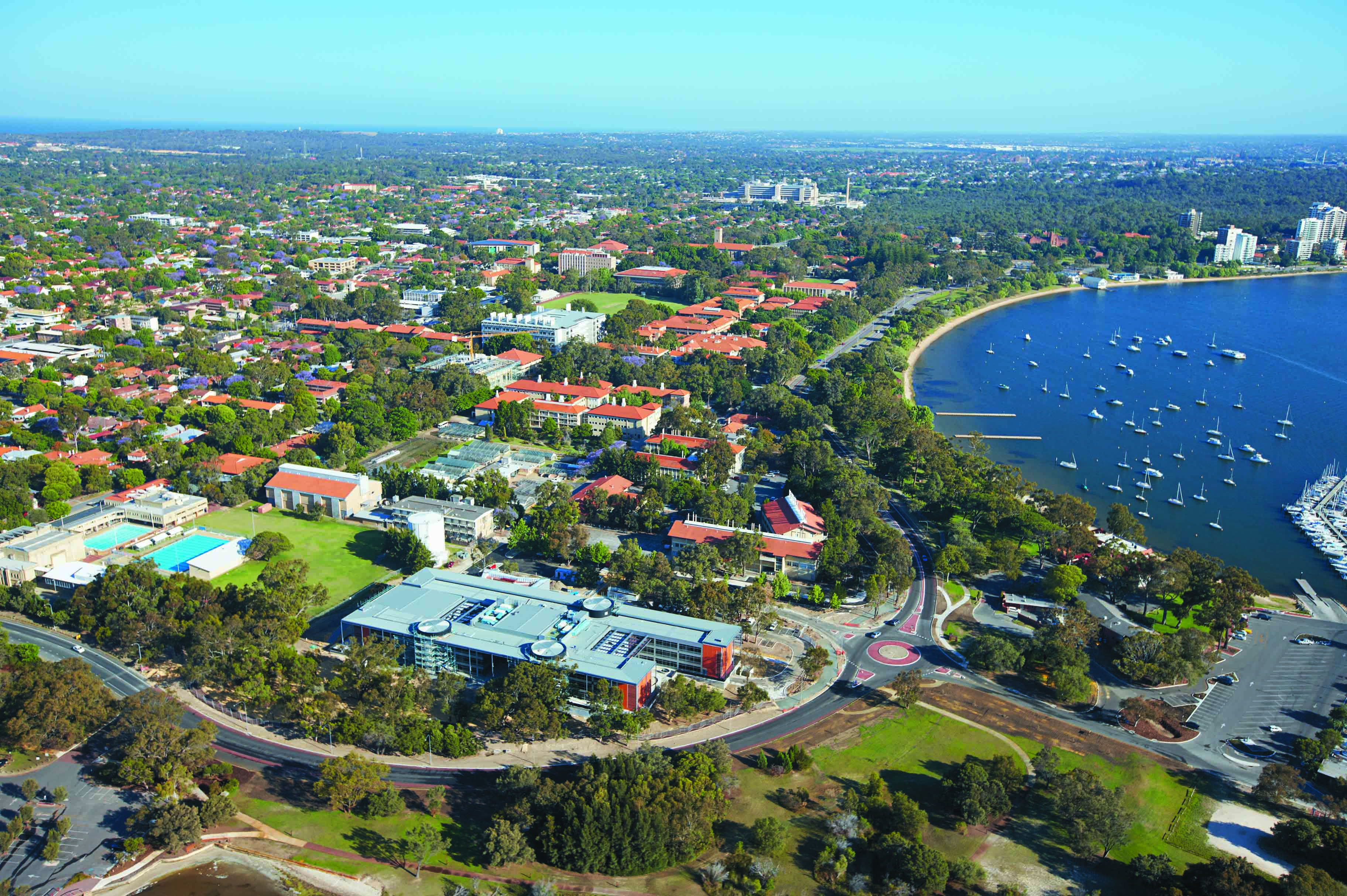 aerial view of UWA